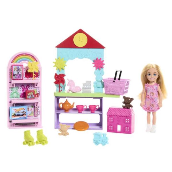 Barbie Chelsea Can Be… Toy Store Playset With Small Blonde Doll, Shop Furniture & 15 Accessories HNY59