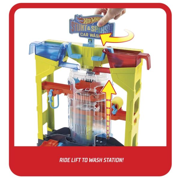 Hot Wheels Stunt & Splash Car Wash Playset GRW37 - Image 3