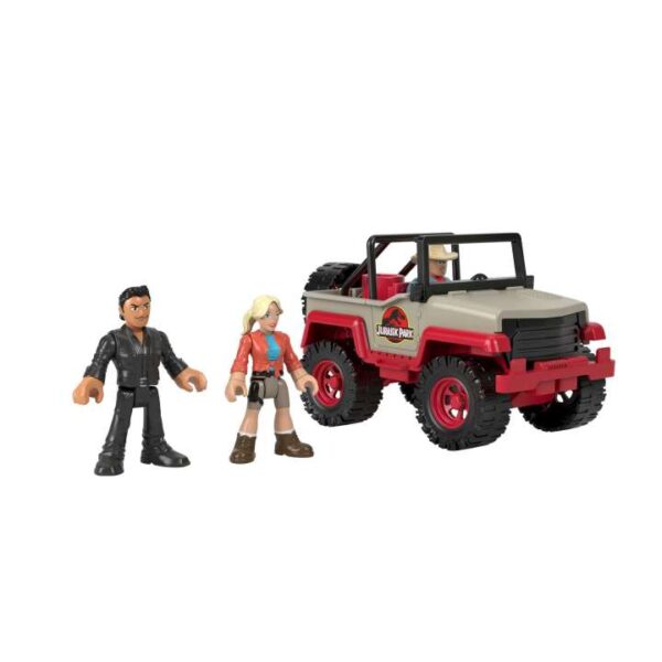 Imaginext Jurassic World T. Rex Dinosaur Toy Set With Dr. Sattler, Dr. Grant & Ian Malcolm, 5 Pieces HMF00 - Image 3