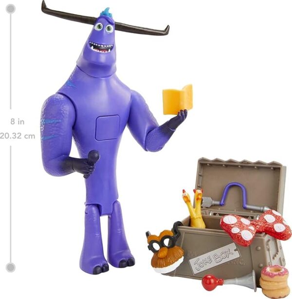 Mattel Monsters at Work Tylor Tuskmon The Jokester Feature Figure Talking Interactive Disney Plus Character Toy with Accessories, Posable Authentic Look & Sound, Kids Gift Ages 3 Years & Up GXK91 - Image 6