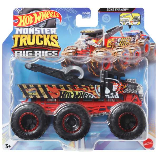 Hot Wheels Monster Trucks Big Rigs, 1:64 Scale Die-Cast Toy Truck With 6 Wheels (Styles May Vary) HWN86 - Image 6