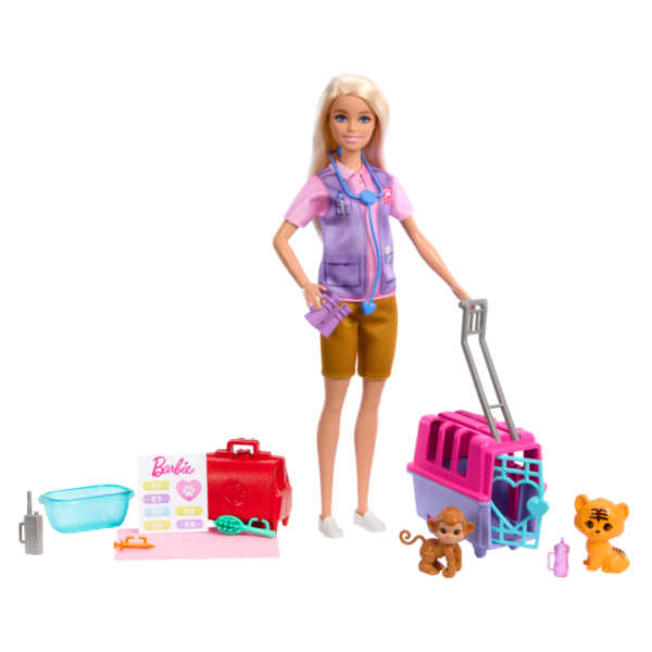 Barbie Animal Rescue & Recovery Playset With Blonde Doll HRG50