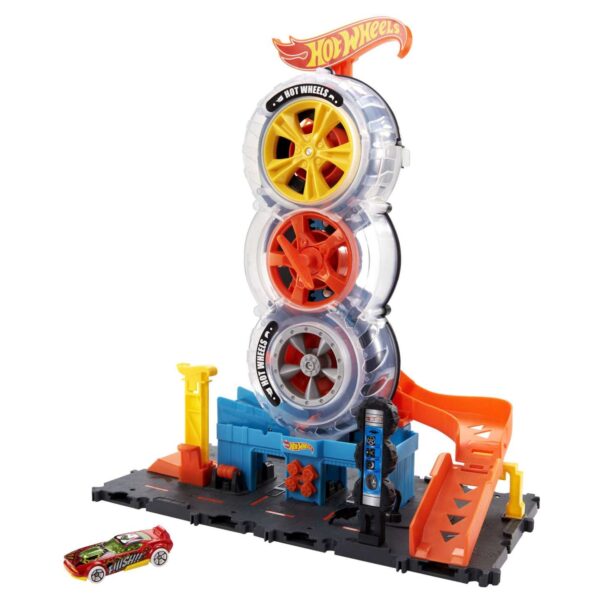 Hot Wheels City Super Twist Tire Shop Playset HDP02