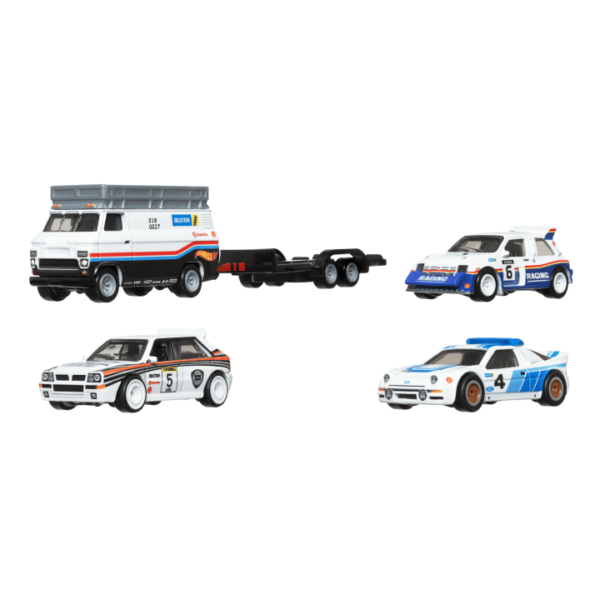 Hot Wheels Premium Collector Display Sets, 3 Cars & 1 Transporter GMH39 - Image 3