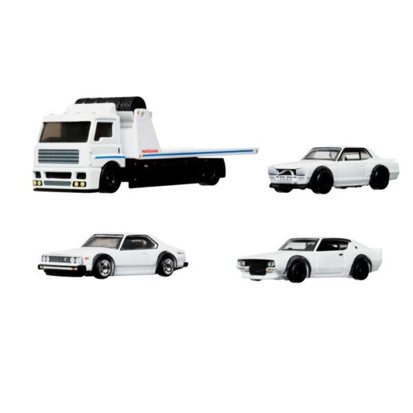 Hot Wheels Premium Collector Display Sets, 3 Cars & 1 Transporter GMH39 - Image 4