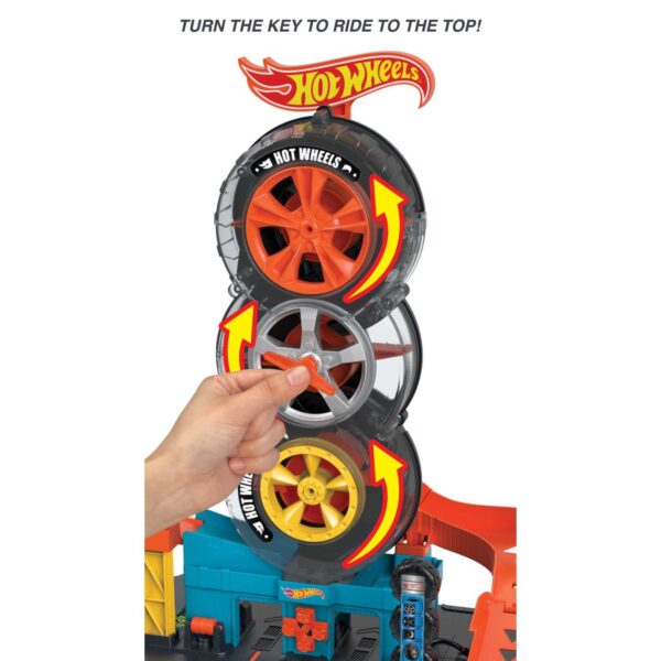 Hot Wheels City Super Twist Tire Shop Playset HDP02 - Image 4