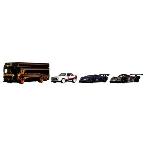 Hot Wheels Premium Collector Display Sets, 3 Cars & 1 Transporter GMH39 - Image 5