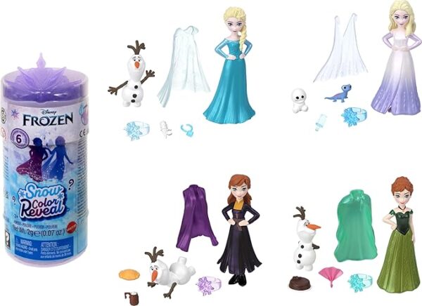 Disney Frozen Snow Color Reveal Small Dolls With 6 Surprises HMB88