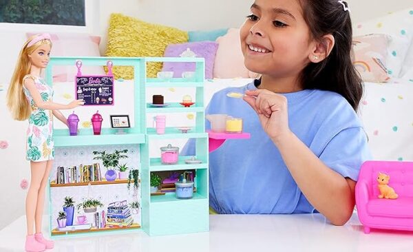 Barbie Self-Care Wellness Café Playset & Doll HKT94 - Image 2