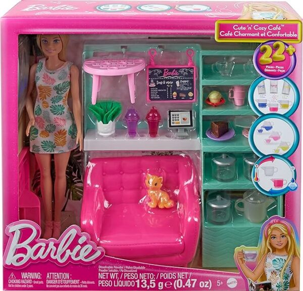 Barbie Self-Care Wellness Café Playset & Doll HKT94 - Image 6