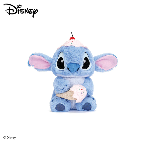 Plush Disney 9" Stitch with Ice Cream - Sitting