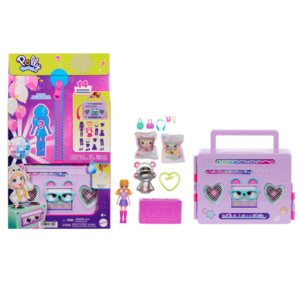 Polly Pocket Disco Dance Fashion Reveal Doll & Playset With Unboxing Surprises & Water Play HRD65
