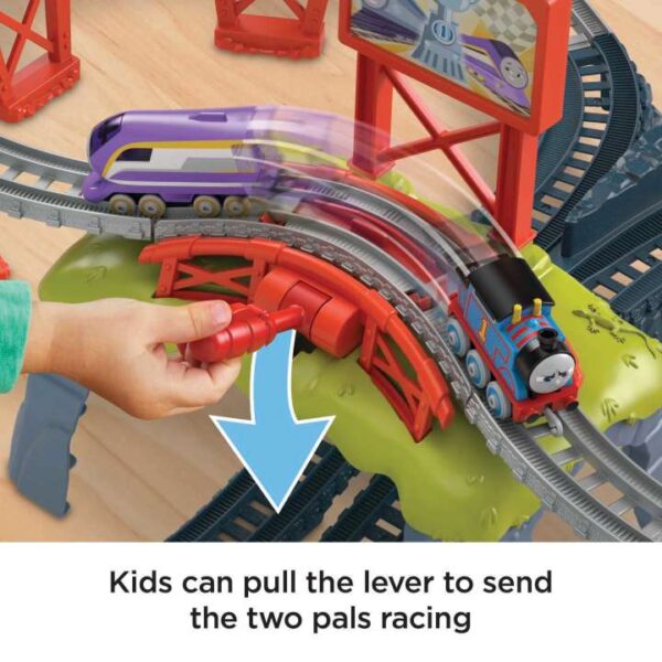 Thomas & Friends Race For the Sodor Cup Set With Thomas & Kana Push-Along Engines & Track HFW03 - Image 3