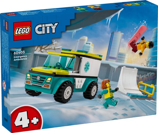 LEGO CITY EMERGENCY AMBULANCE AND SNOWBOARDER (60403)