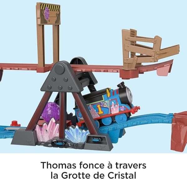 Thomas and Friends Toy Train Set with Motorized Thomas Train and Tipping Bridge, 8 Feet of Track, Crystal Caves Adventure Set 6HMC28 - Image 5