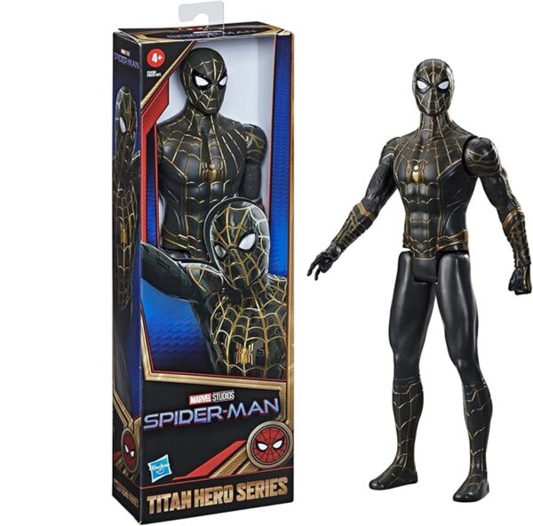 Spider-Man Marvel Titan Hero Series 12-Inch Black and Gold Suit Action Figure Toy F2438