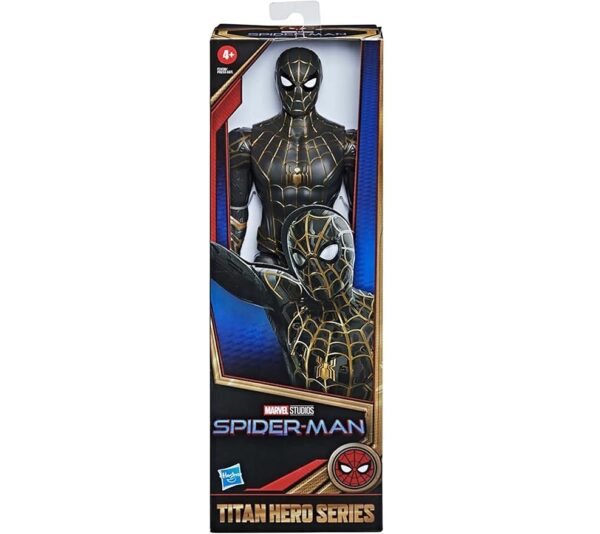 Spider-Man Marvel Titan Hero Series 12-Inch Black and Gold Suit Action Figure Toy F2438 - Image 4