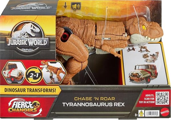 Jurassic World Transforming Toy, Tyrannosaurus T Rex Dinosaur to Off Road Truck Vehicle HPD38