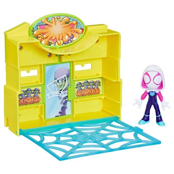 Marvel Spidey and His Amazing Friends City Blocks Ghost Spider Supermarket, Kids Playset F8361