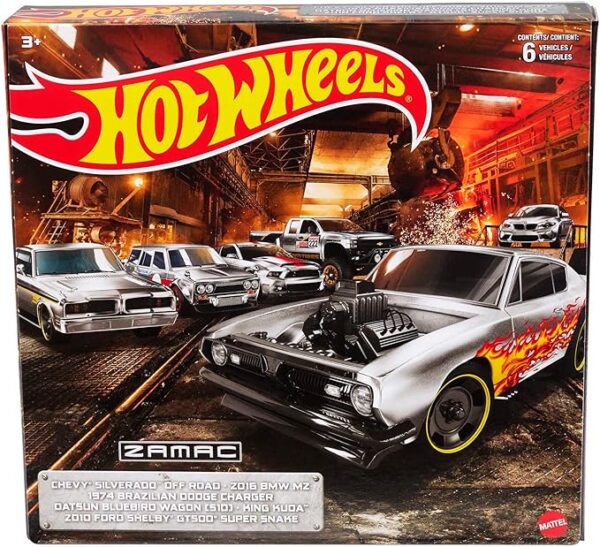 Hot Wheels Zamac Multipacks of 6 Toy Cars, 1:64 Scale, Authentic Decos, Popular Castings, Rolling Wheels HLK52 - Image 7