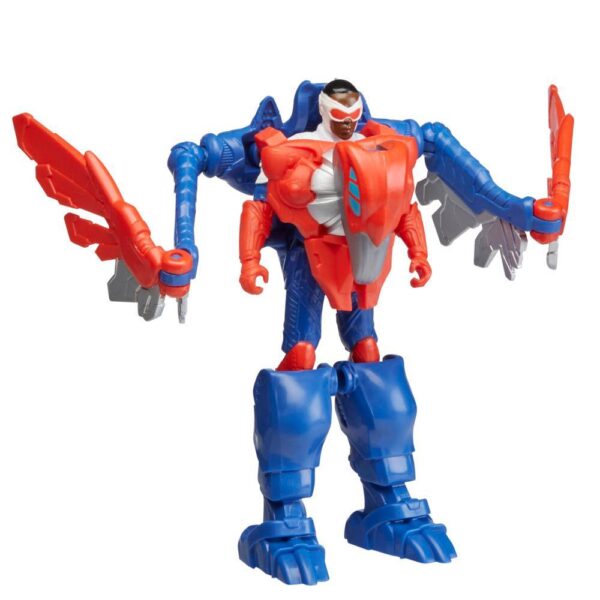 Marvel Mech Strike Mechasaurs Captain America (4”) with Redwing Mechasaur Action Figures F6675 - Image 7