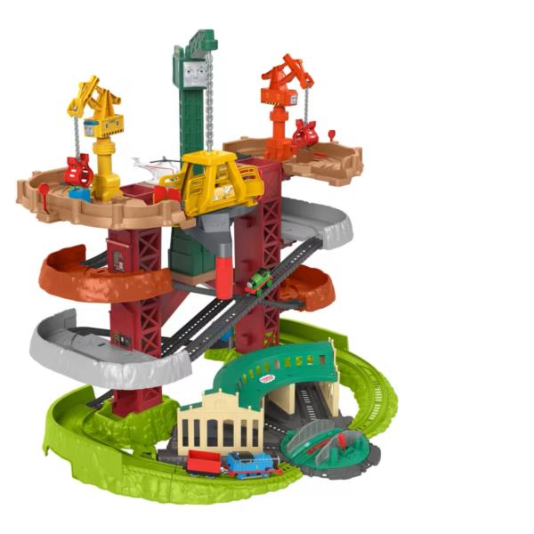 Thomas And Friends Multi-Level Train Set With Spinning Turntable, Trains & Cranes Super Tower GXH09