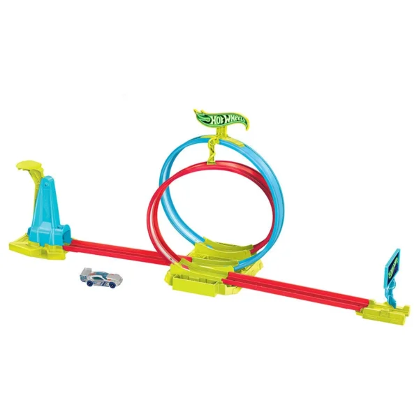 Hot Wheels Neon Speeders Laser Stunt Slamway Track Set HPC05