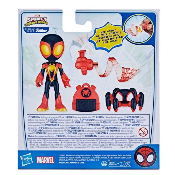 Marvel Spidey and His Amazing Friends Web-Spinners, Miles Morales Spider-Man Figure F7257 - Image 3